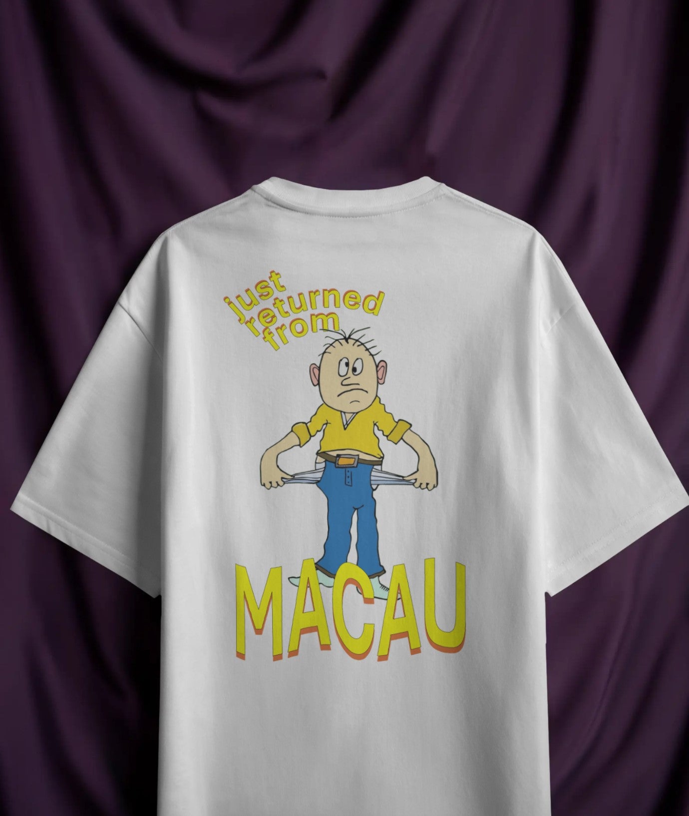 "Just returned from Macau" shirt - Yellow