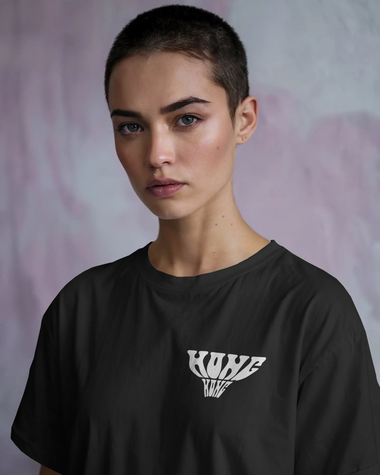 Hong Kong Distorted T-Shirt - Black
