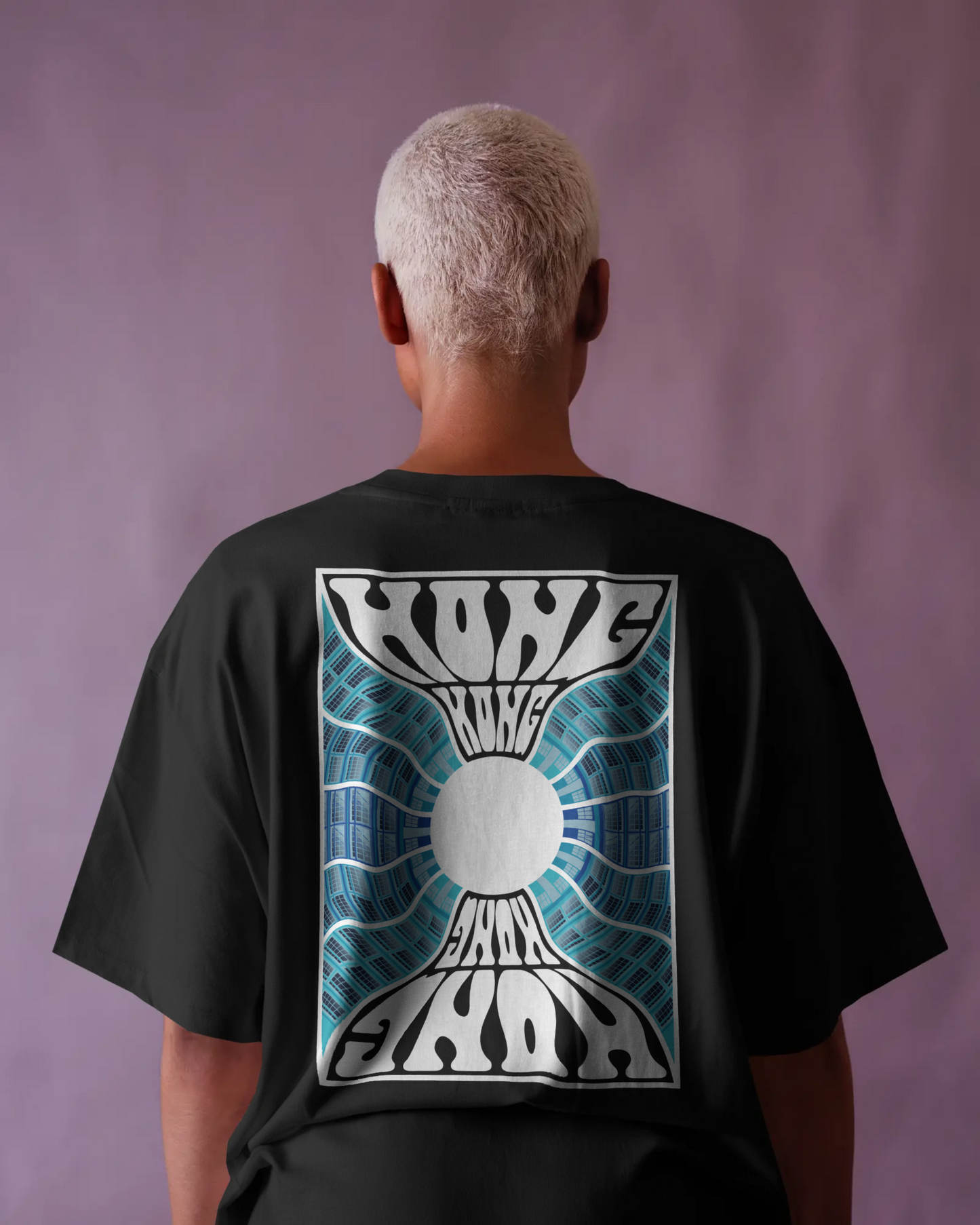 Hong Kong Distorted T-Shirt - Black