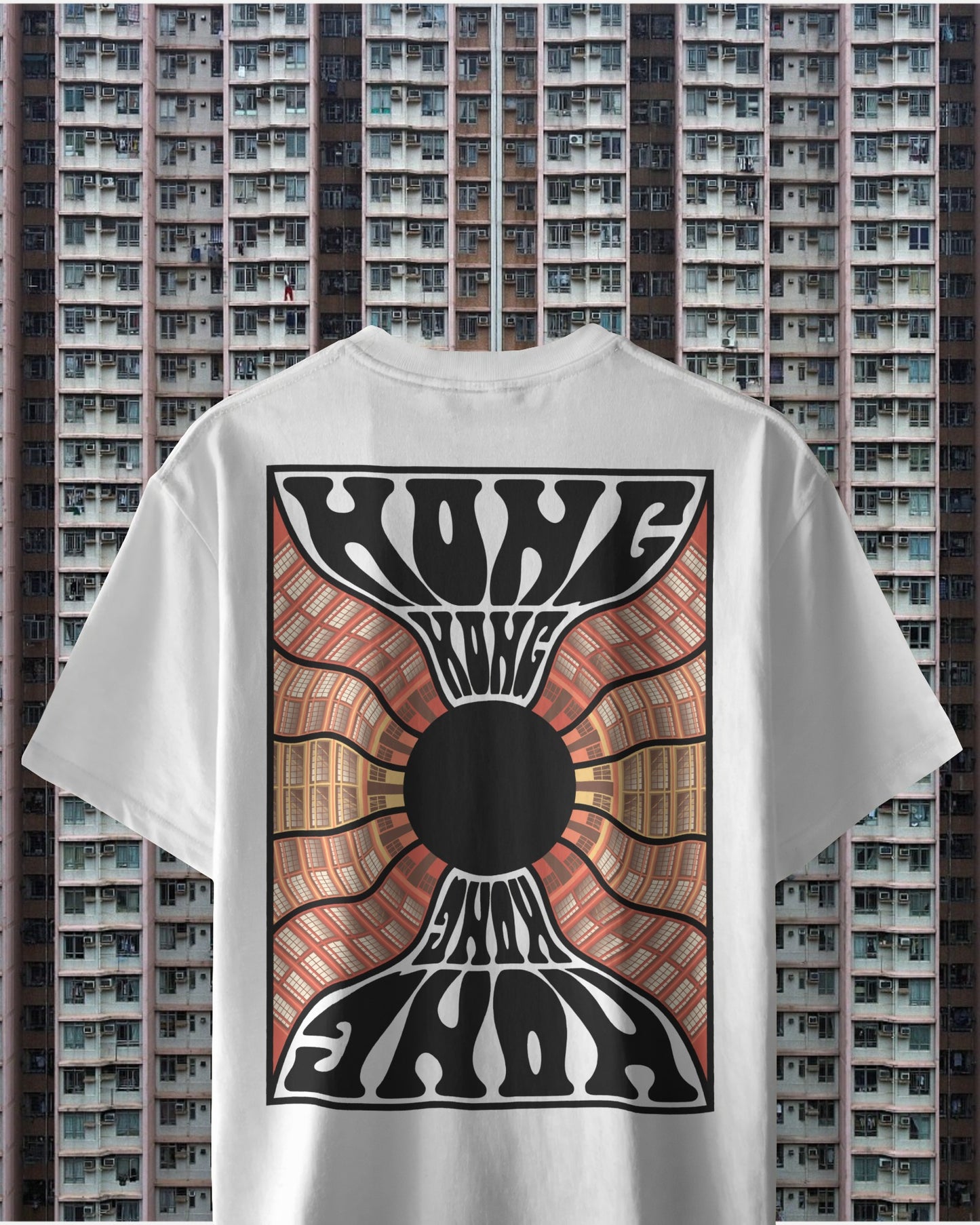 Hong Kong Distorted T-Shirt - White