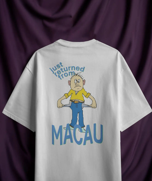"Just returned from Macau" shirt - Blue